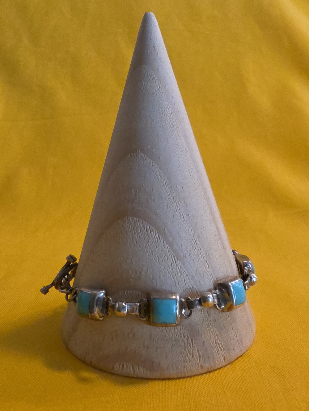 Vintage ▪︎ Turquoise Stone ▪︎ Silver (925 Mexico) ▪︎ Link Bracelet